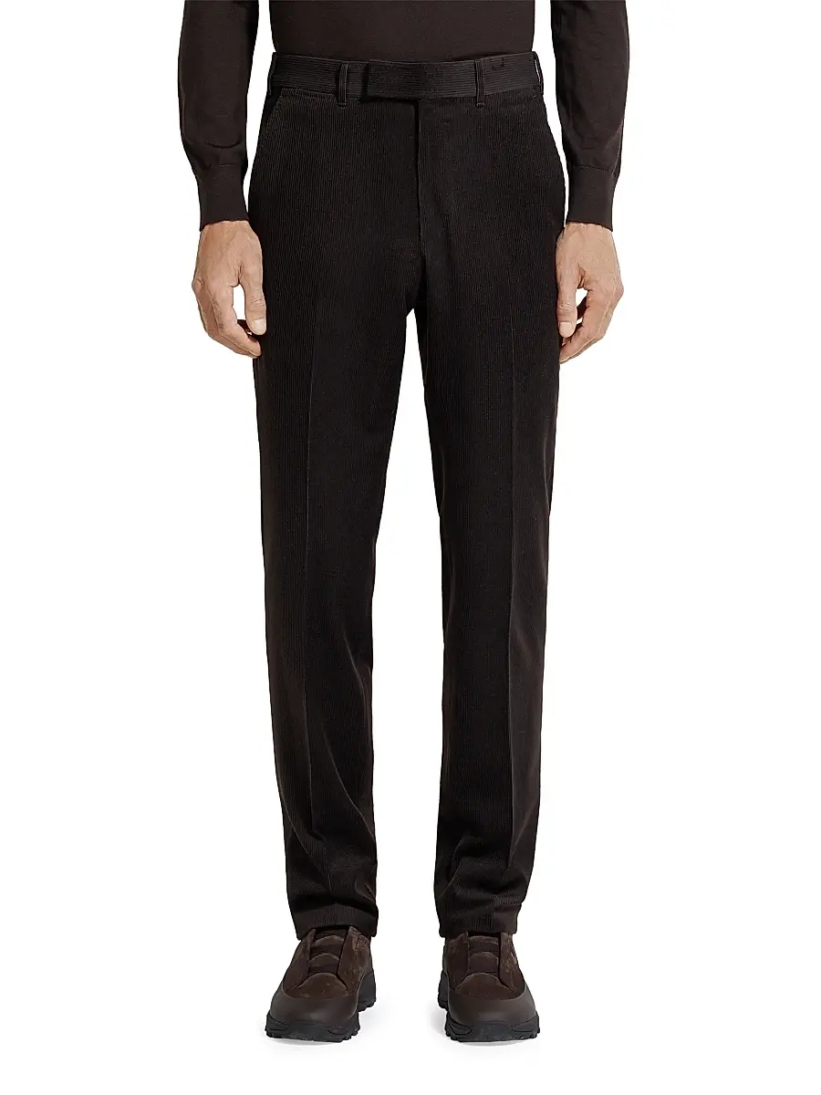 Zegna Men's Cashmere Wool and Silk Blend Pants | Thumbnail 2 Zegna Men's Cashmere Wool and Silk Blend Pants | Thumbnail 2