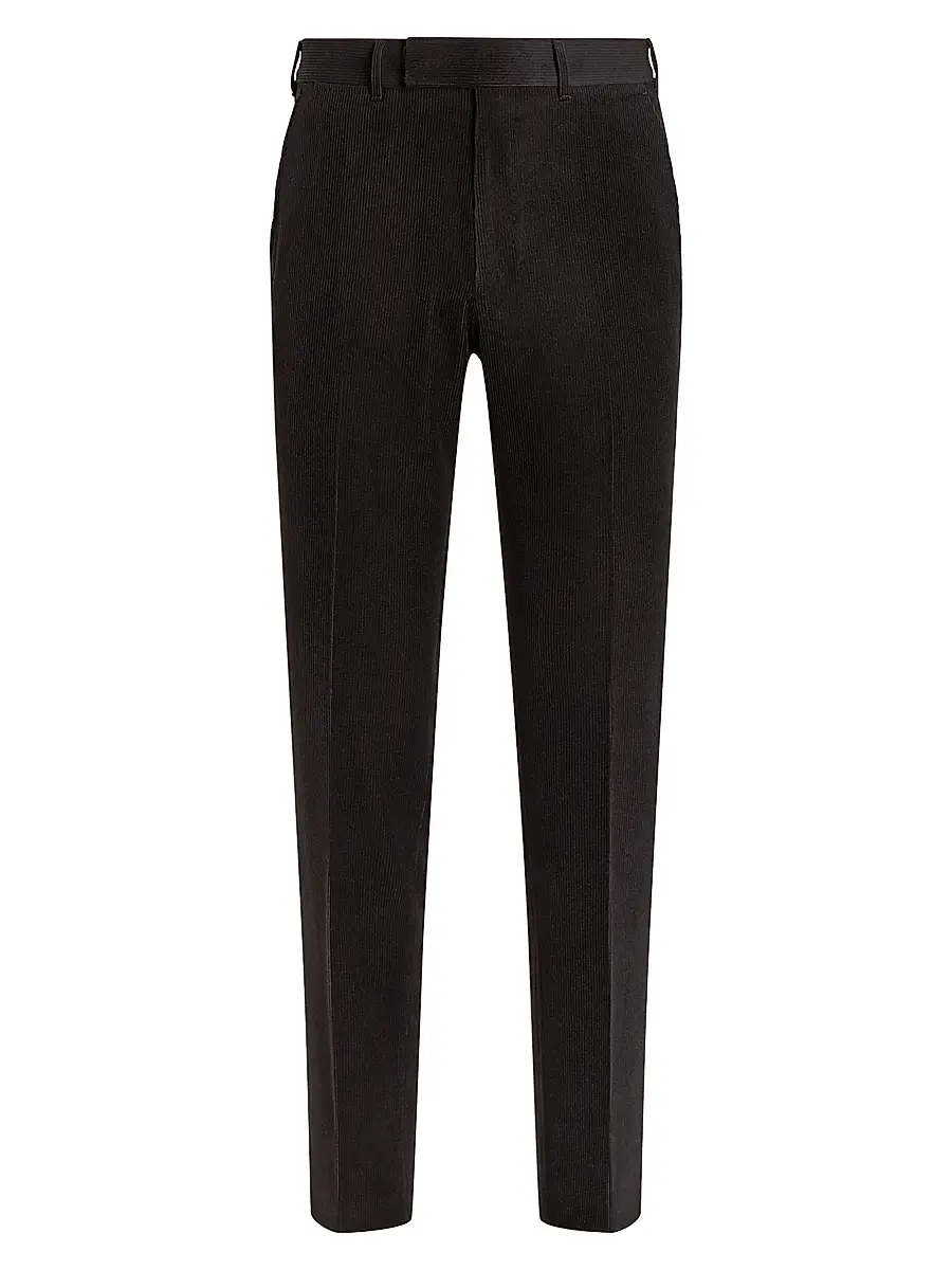 Zegna Men's Cashmere Wool and Silk Blend Pants - Dark Brown - Size 36 | Image 1 Zegna Men's Cashmere Wool and Silk Blend Pants - Dark Brown - Size 36 | Image 1