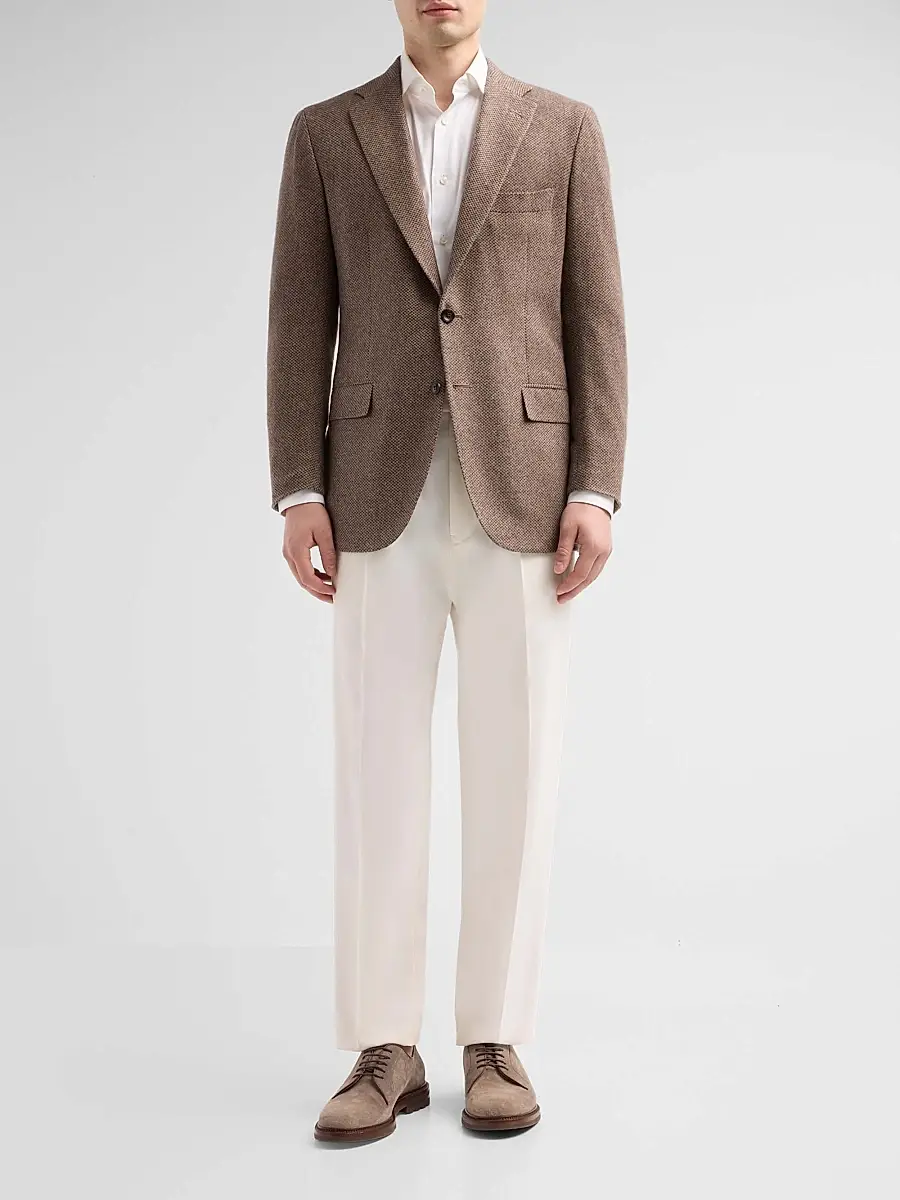 Kiton Men's Woven Cashmere Sport Coat | Thumbnail 2 Kiton Men's Woven Cashmere Sport Coat | Thumbnail 2