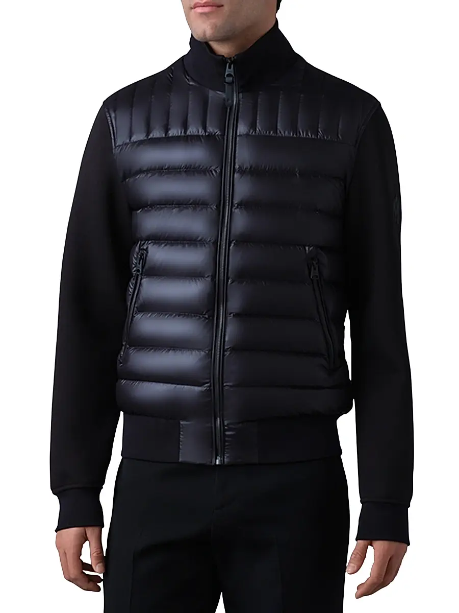 Mackage Men's Collin Mixed-Media Bomber Jacket | Thumbnail 3