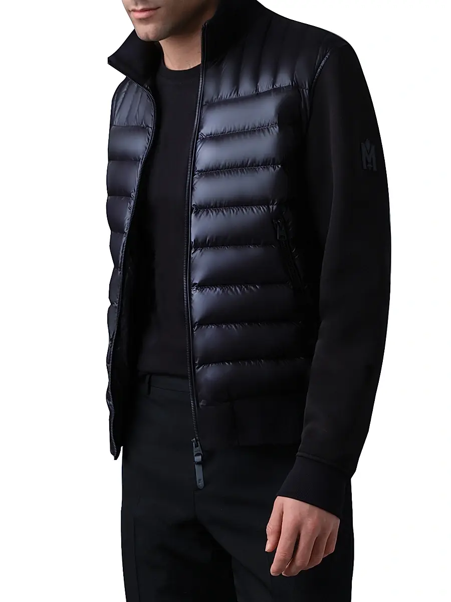 Mackage Men's Collin Mixed-Media Bomber Jacket | Thumbnail 6