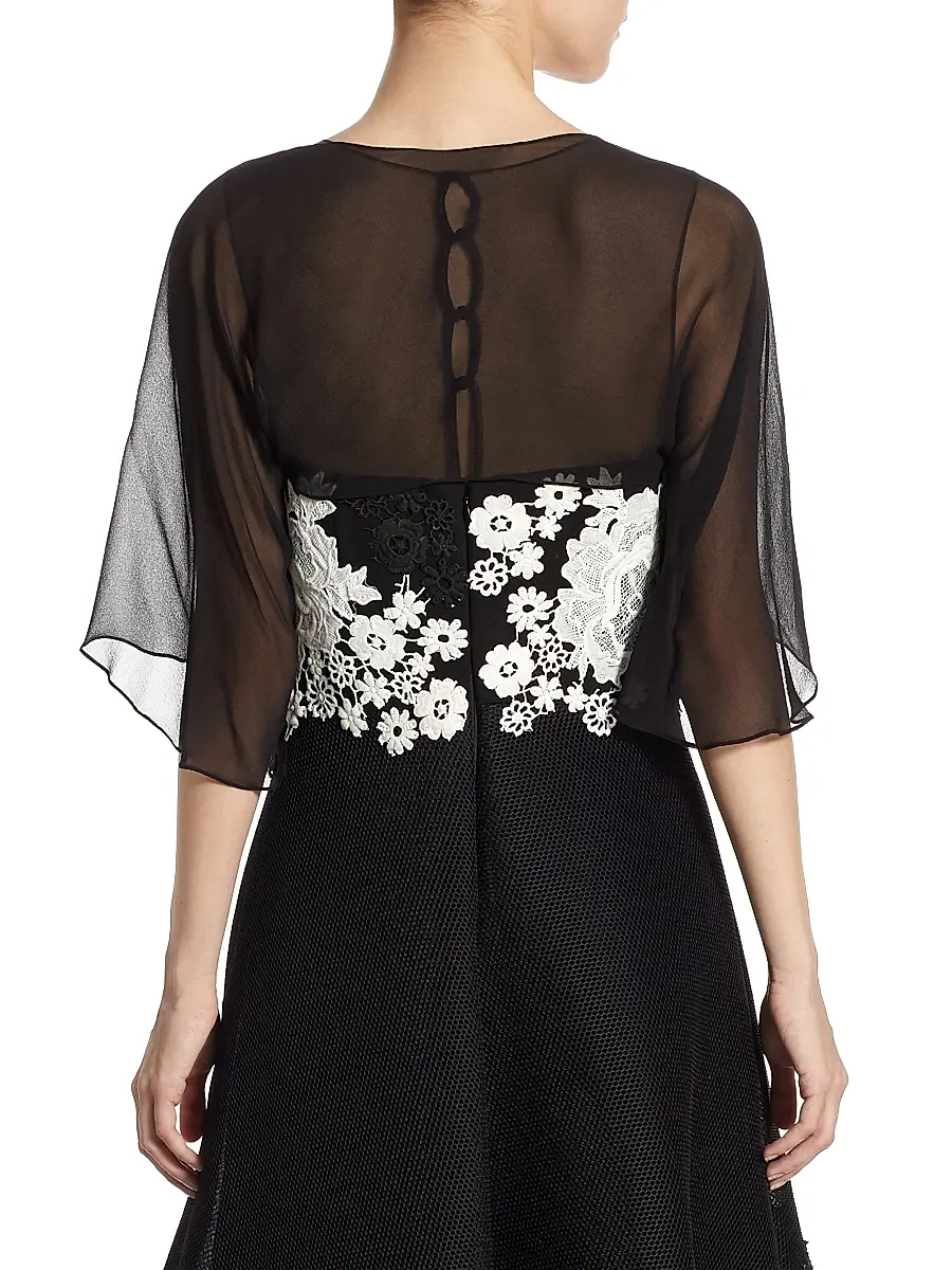 Teri Jon by Rickie Freeman Women's Chiffon Shrug | Thumbnail 5 Teri Jon by Rickie Freeman Women's Chiffon Shrug | Thumbnail 5