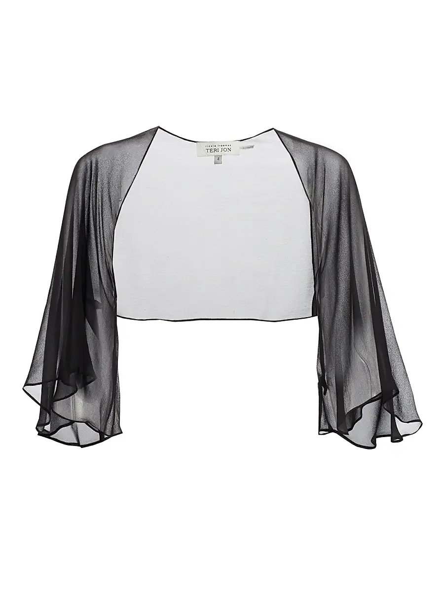 Teri Jon by Rickie Freeman Women's Chiffon Shrug | Thumbnail 6 Teri Jon by Rickie Freeman Women's Chiffon Shrug | Thumbnail 6