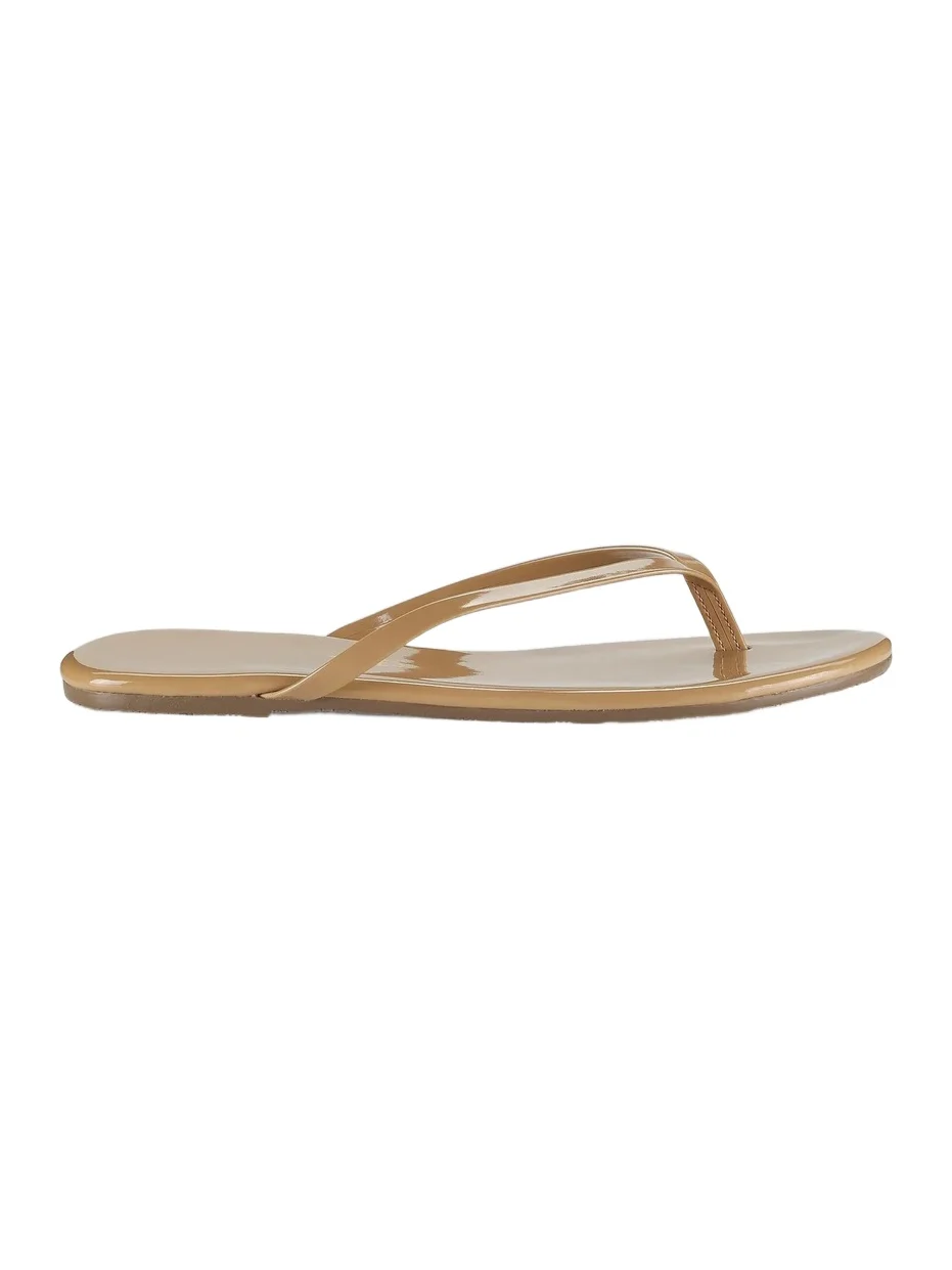 TKEES Women's Foundations Gloss Patent Leather Flip Flops