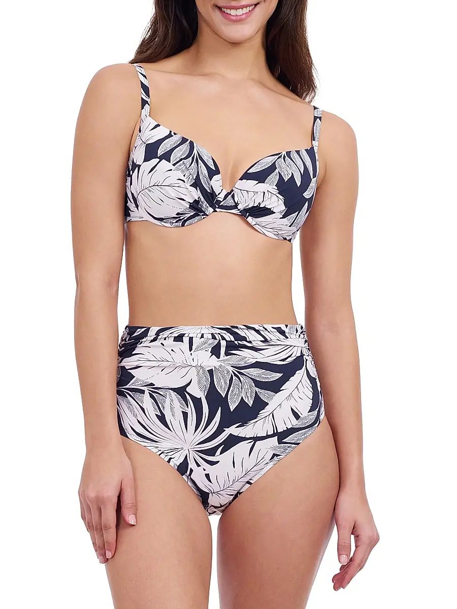 Gottex Swimwear Women's Malaya Floral Bikini Top - Navy White - Size 36D | Image 1 Gottex Swimwear Women's Malaya Floral Bikini Top - Navy White - Size 36D | Image 1
