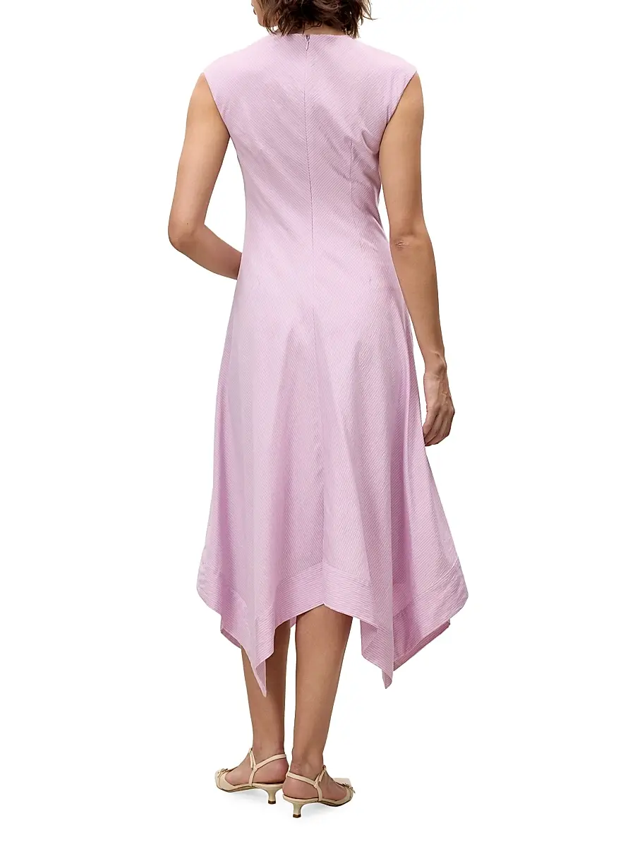 REBECCA TAYLOR Women's Allegra Stripe Midi-Dress | Thumbnail 4 REBECCA TAYLOR Women's Allegra Stripe Midi-Dress | Thumbnail 4