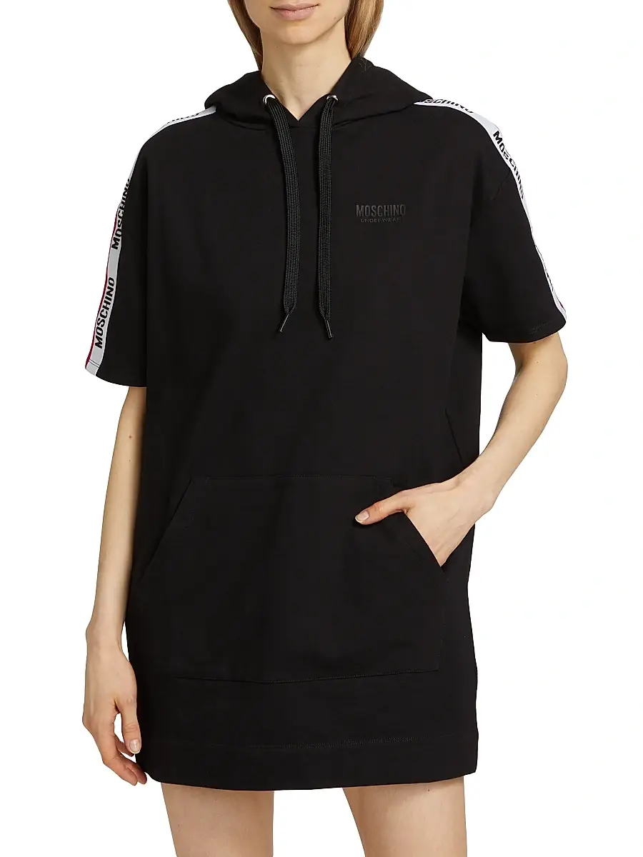 MOSCHINO Women's Mos Under Donna-Velmar Hooded Minidress | Thumbnail 3 MOSCHINO Women's Mos Under Donna-Velmar Hooded Minidress | Thumbnail 3