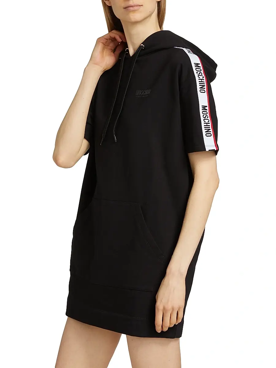MOSCHINO Women's Mos Under Donna-Velmar Hooded Minidress | Thumbnail 4 MOSCHINO Women's Mos Under Donna-Velmar Hooded Minidress | Thumbnail 4