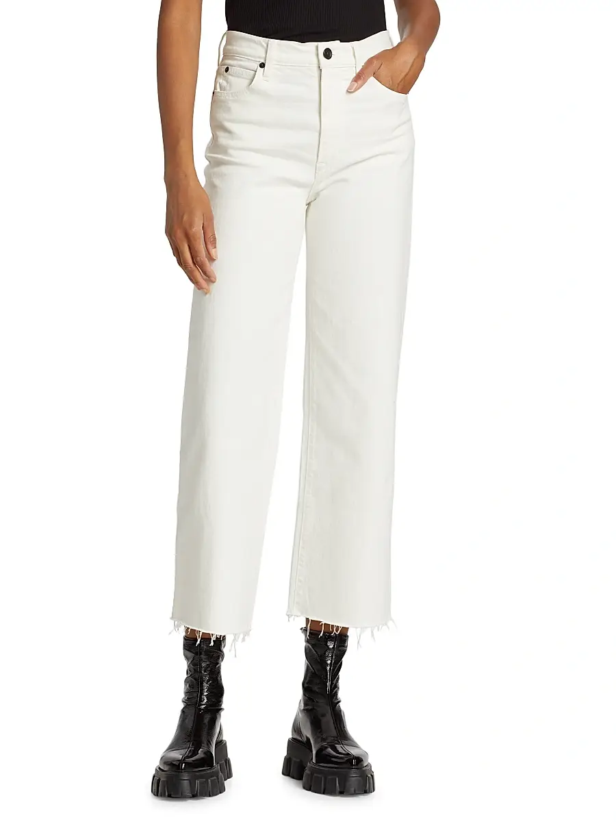 SLVRLAKE Women's Grace High-Rise Stretch Wide-Leg Crop Jeans | Thumbnail 3