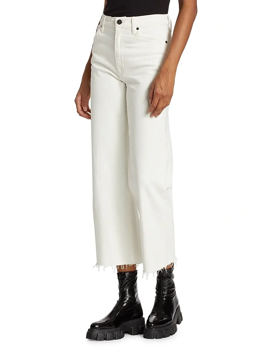 SLVRLAKE Women's Grace High-Rise Stretch Wide-Leg Crop Jeans | Thumbnail 4
