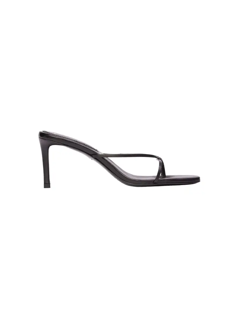 Black Suede Studio Women's Gem 65MM Slip-On Sandals