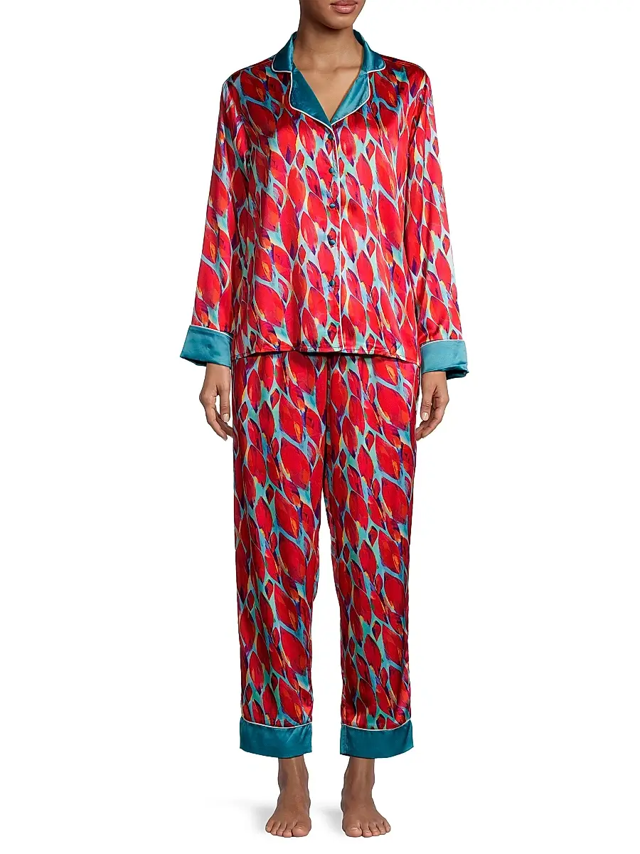 Averie Women's Margot Long Pajama Set | Thumbnail 3