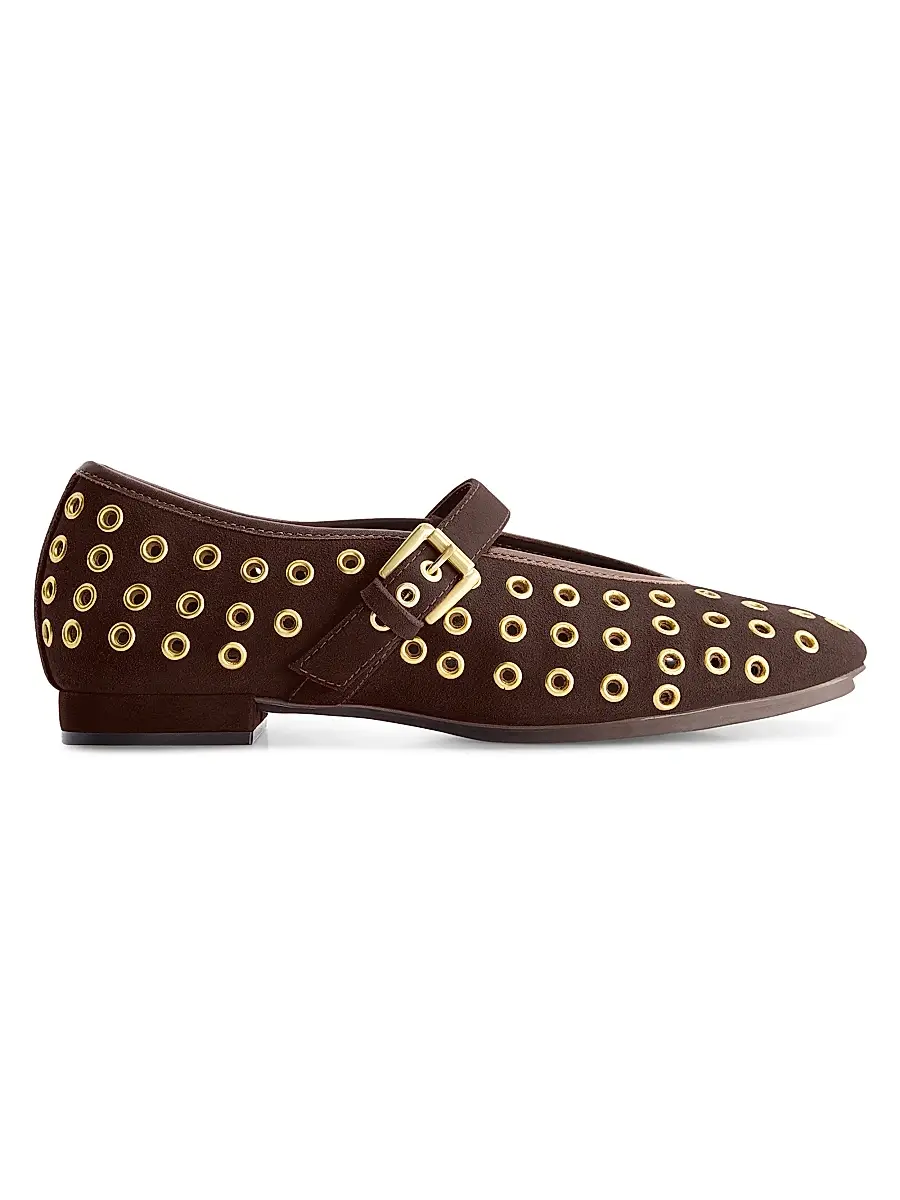 Bernardo Women's Borden Grommet Mary Jane Flats - Dark Chocolate - Size 6.5 | Image 1 Bernardo Women's Borden Grommet Mary Jane Flats - Dark Chocolate - Size 6.5 | Image 1