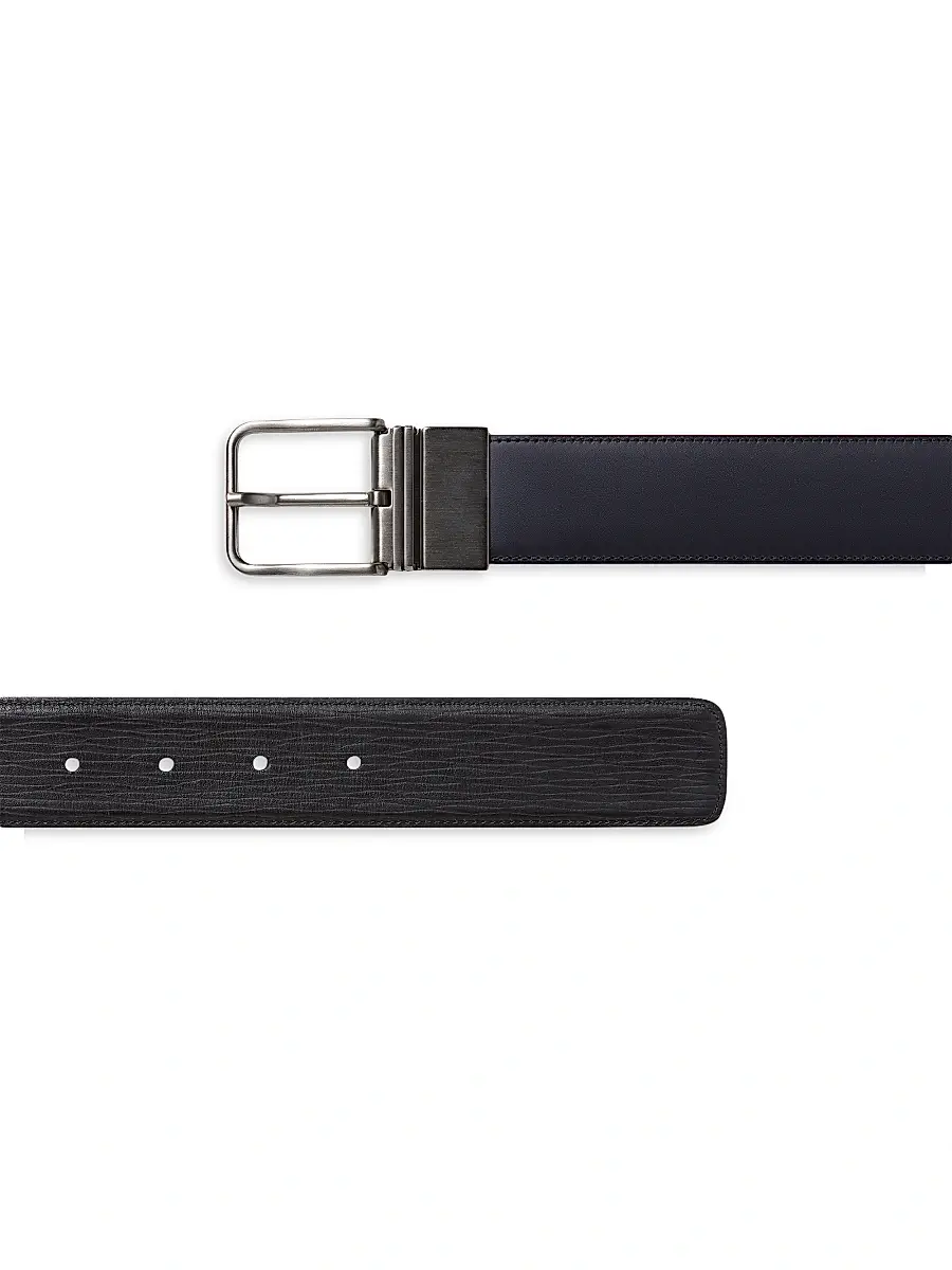 Zegna Men's Reversible Leather Belt | Thumbnail 3