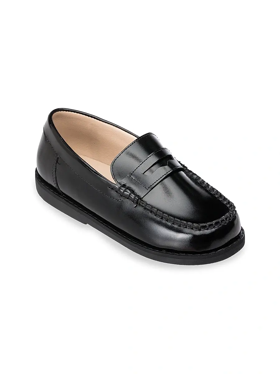 Elephantito Kid's Scholar Leather Moccasins - Black 11.5 (Child) | Image 1 Elephantito Kid's Scholar Leather Moccasins - Black 11.5 (Child) | Image 1