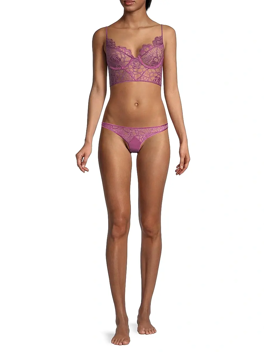 Kiki de Montparnasse Women's Coquette Lace Longline Bra | Thumbnail 2