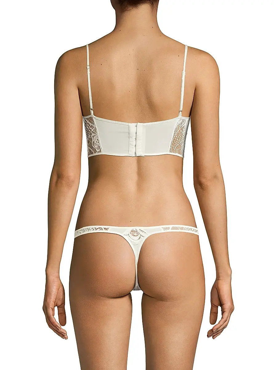 Kiki de Montparnasse Women's Coquette Lace Longline Bra | Thumbnail 4