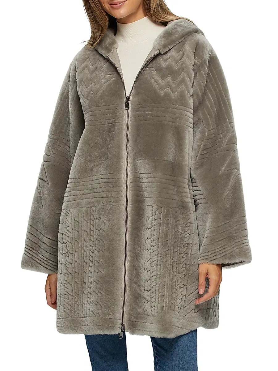 Gorski Women's Reversible Select Shearling Lamb Parka | Thumbnail 2 Gorski Women's Reversible Select Shearling Lamb Parka | Thumbnail 2