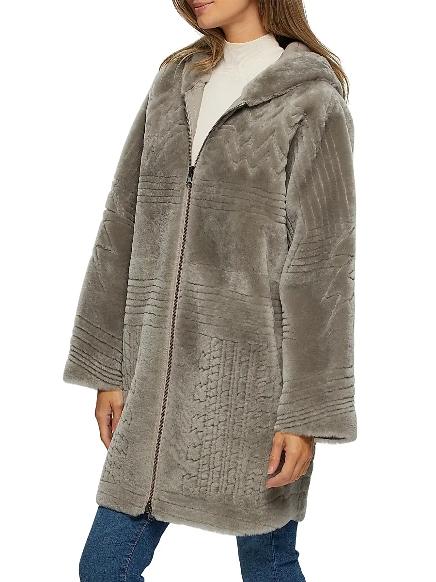 Gorski Women's Reversible Select Shearling Lamb Parka | Thumbnail 3 Gorski Women's Reversible Select Shearling Lamb Parka | Thumbnail 3