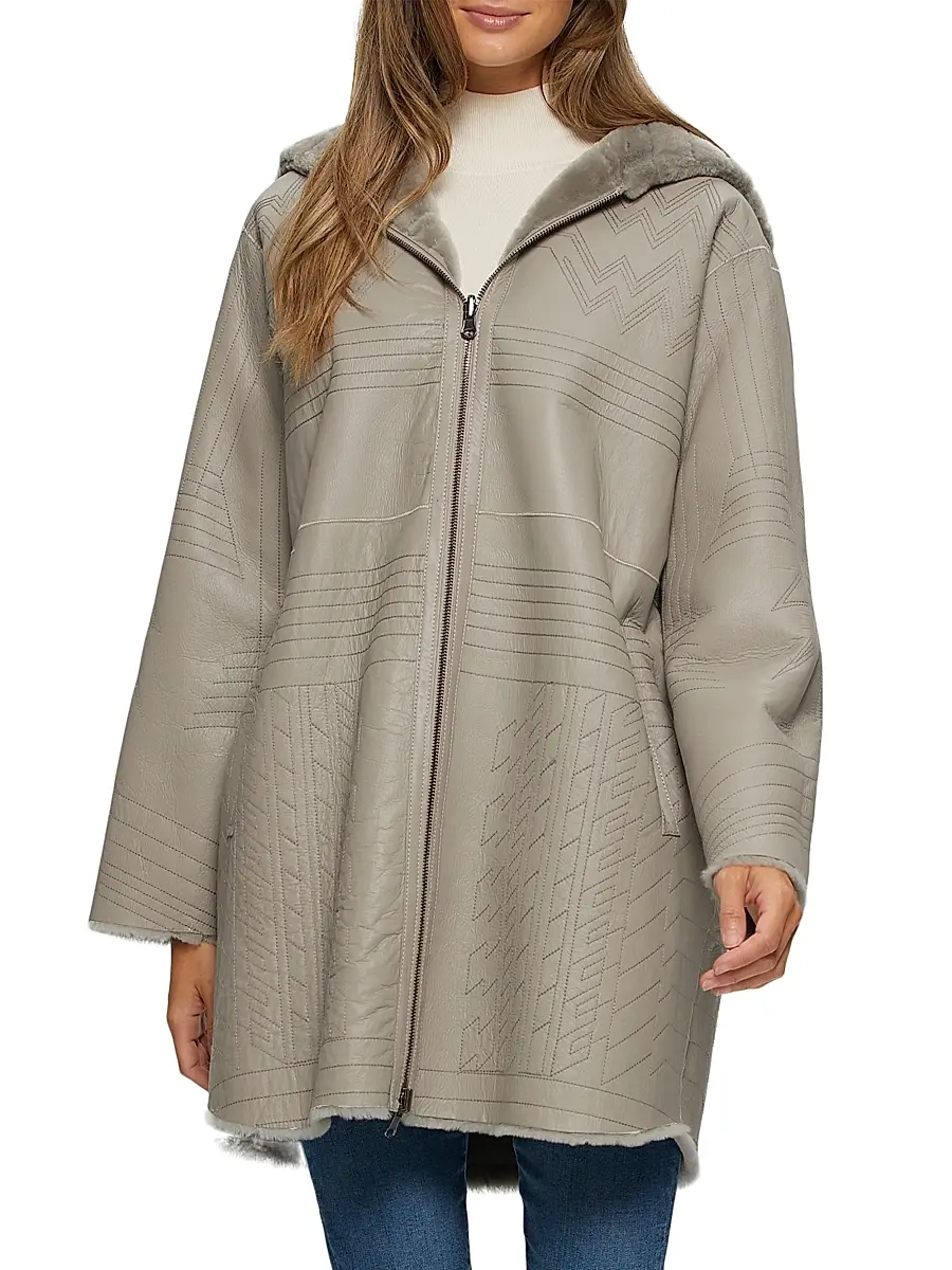 Gorski Women's Reversible Select Shearling Lamb Parka | Thumbnail 5 Gorski Women's Reversible Select Shearling Lamb Parka | Thumbnail 5