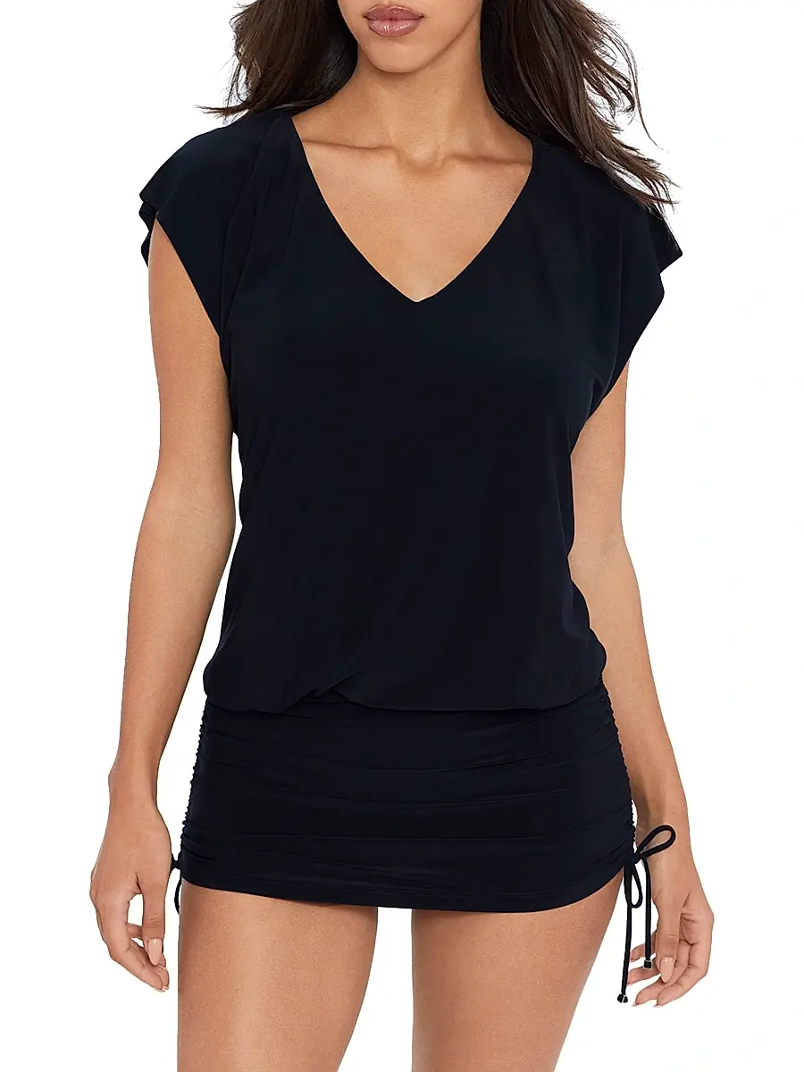 Magicsuit Women's Shirred Cover-Up Beach Dress | Thumbnail 3 Magicsuit Women's Shirred Cover-Up Beach Dress | Thumbnail 3