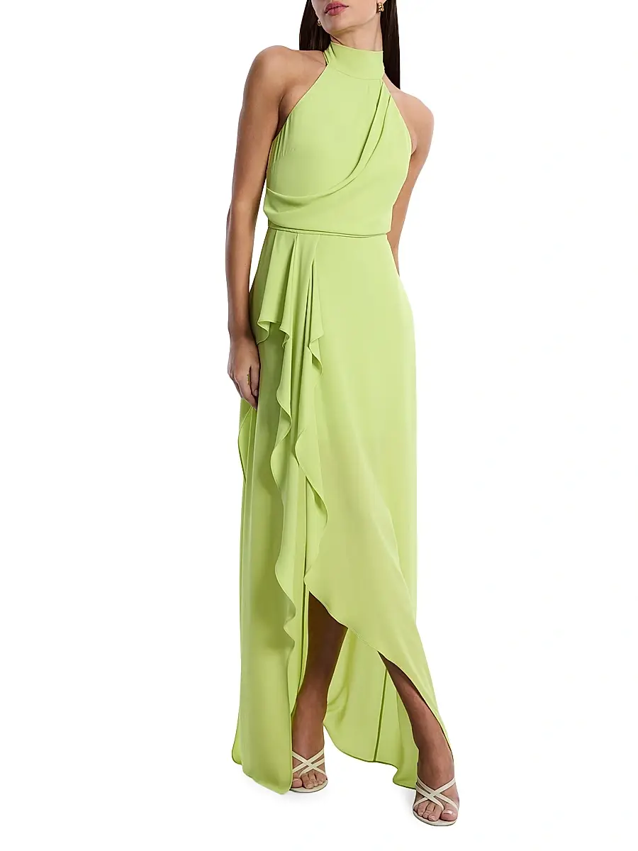 BCBGMAXAZRIA Women's Draped Sleeveless Gown | Thumbnail 2