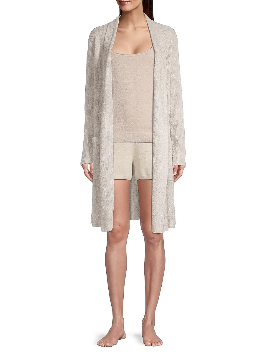 Barefoot Dreams Women's CozyChic Lite Rib-Knit Robe | Thumbnail 2