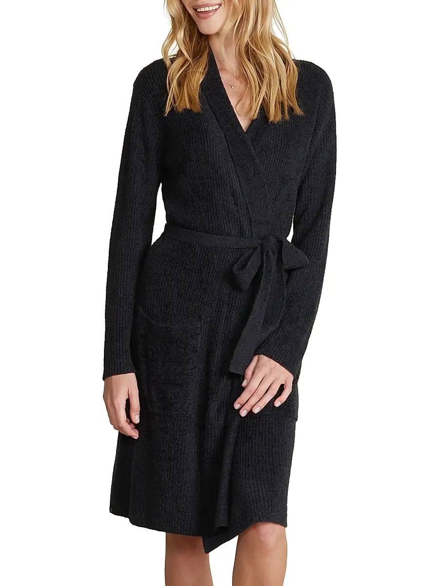 Barefoot Dreams Women's CozyChic Lite Rib-Knit Robe | Thumbnail 4