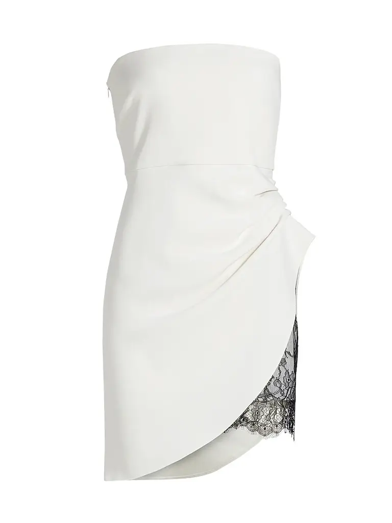 Women's Lace-Trimmed Strapless Minidress