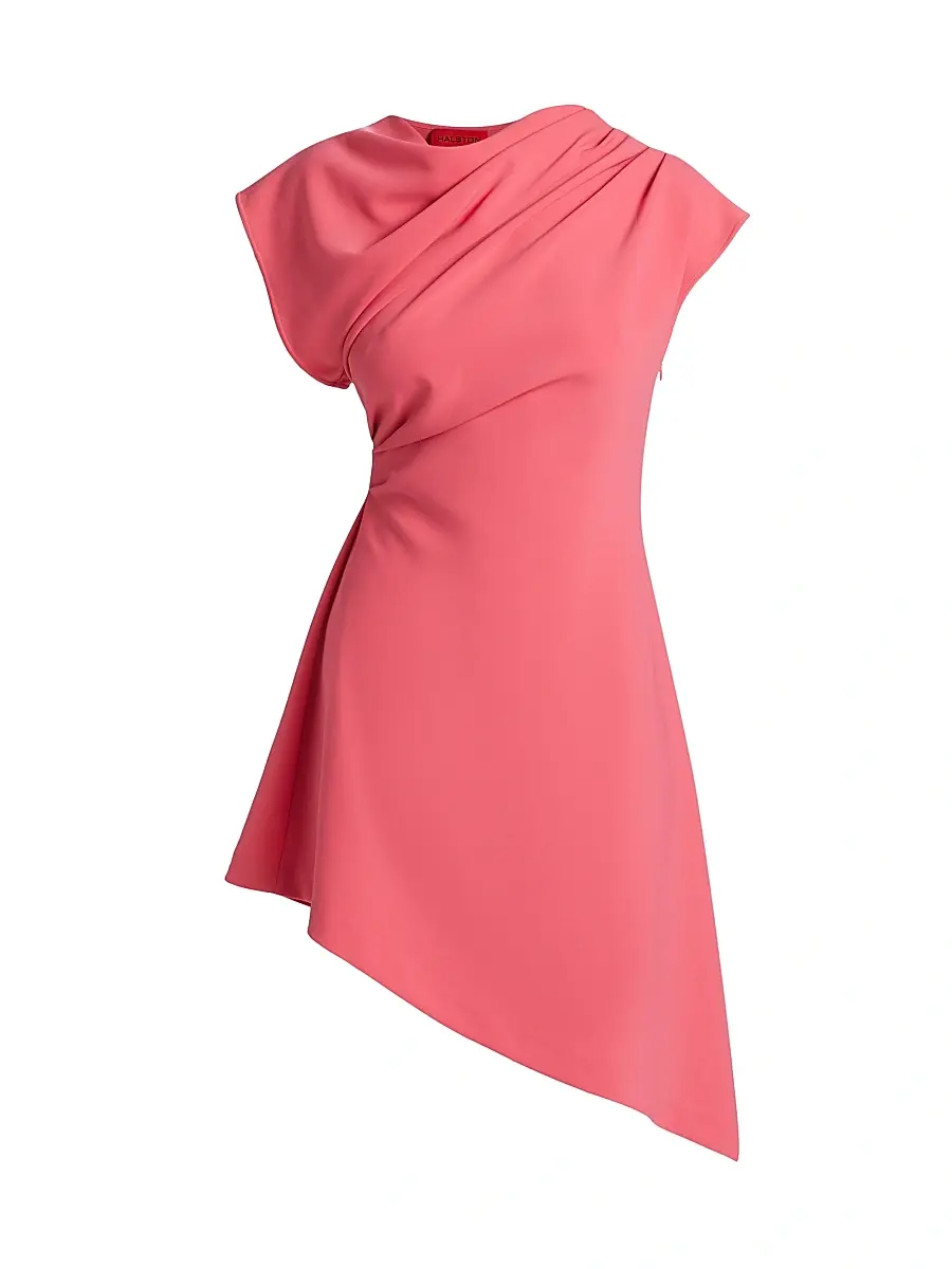 Halston Women's Jolie Crêpe Asymmetric Dress - Guava - Size 0 | Image 1 Halston Women's Jolie Crêpe Asymmetric Dress - Guava - Size 0 | Image 1