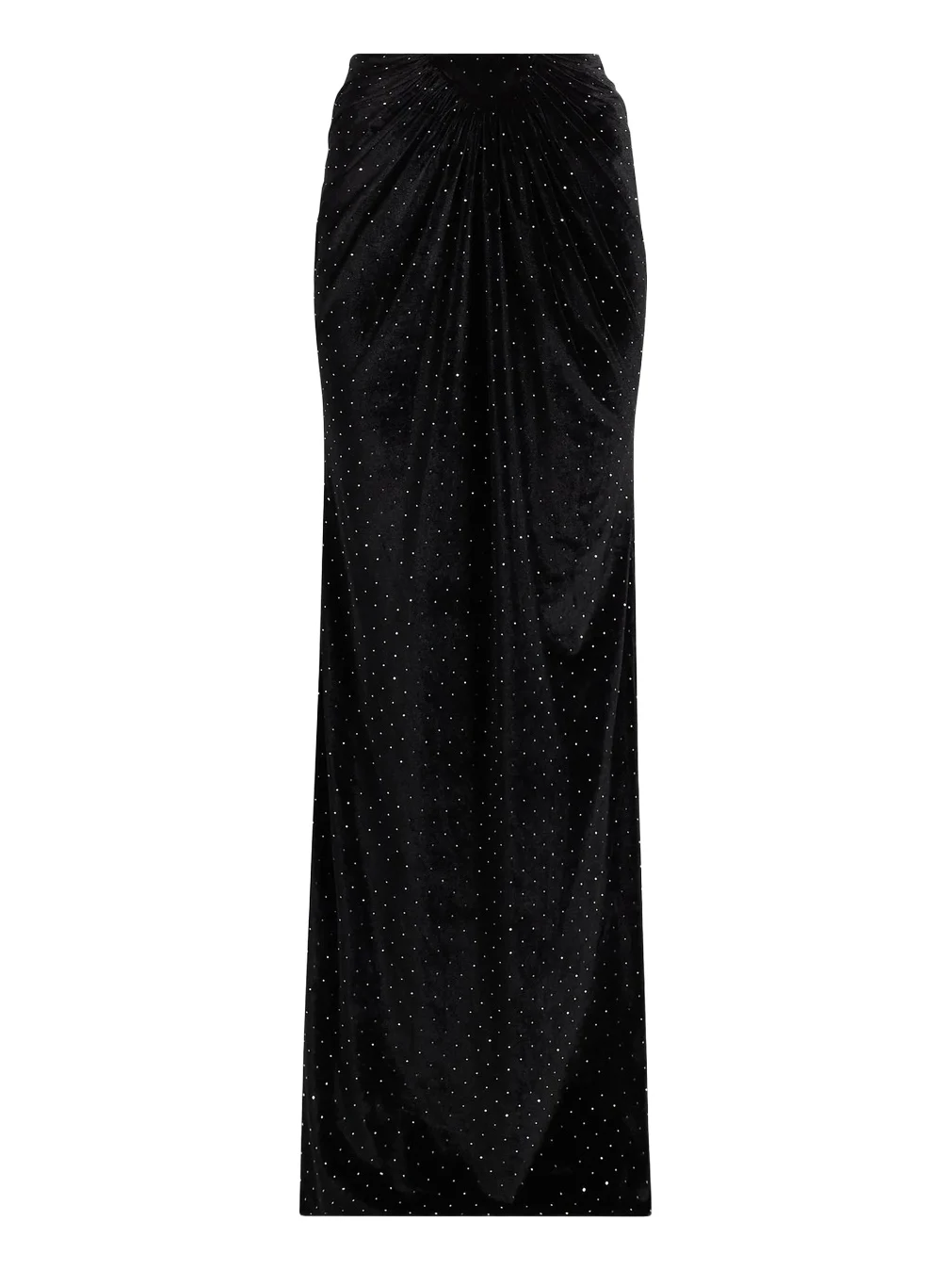 Mariandree Gaitan Women's Alice Crystal-Embellished Velvet Maxi-Skirt