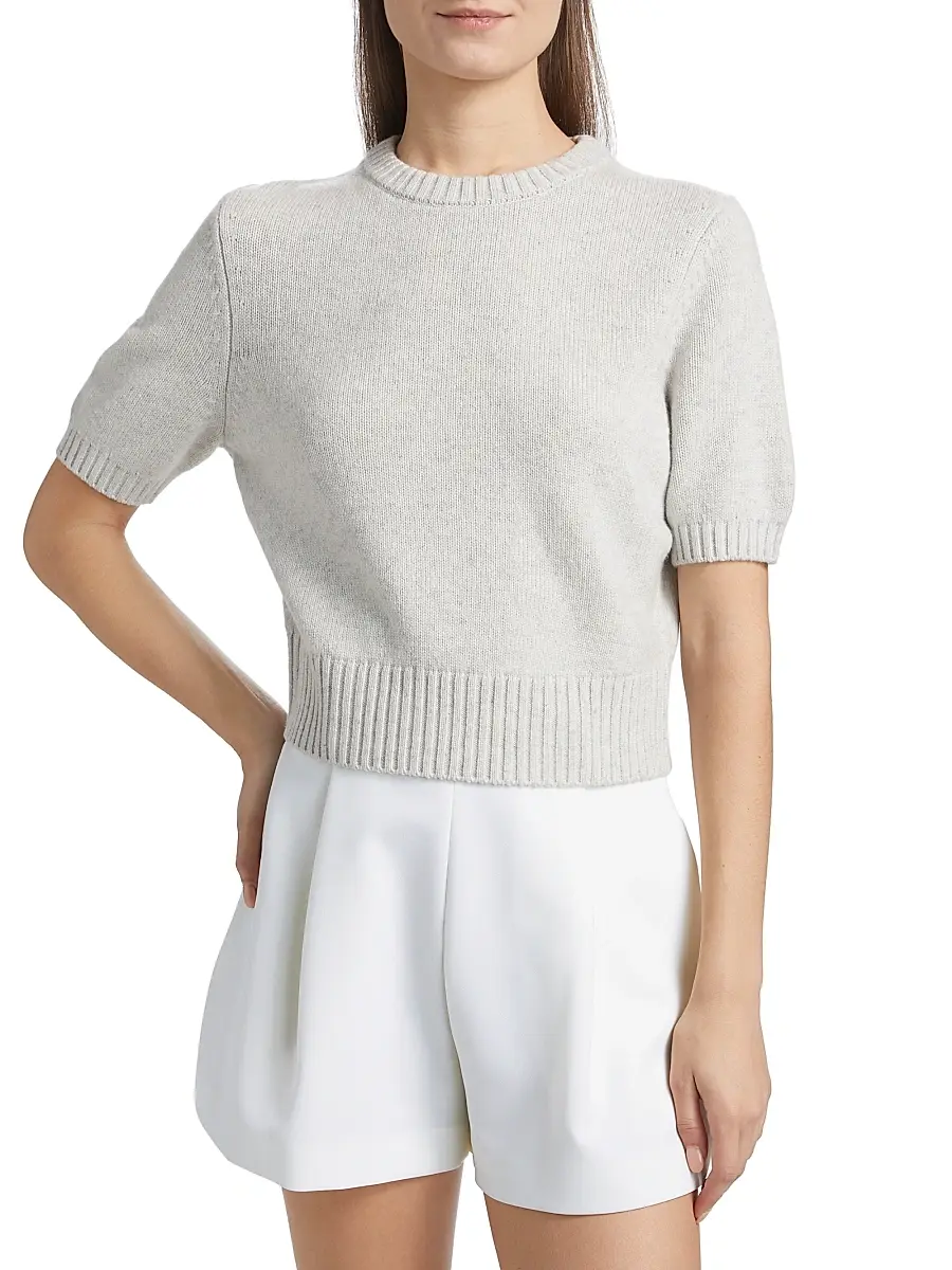 Toccin Women's Elsie Wool-Cashmere Short-Sleeve Sweater | Thumbnail 3 Toccin Women's Elsie Wool-Cashmere Short-Sleeve Sweater | Thumbnail 3