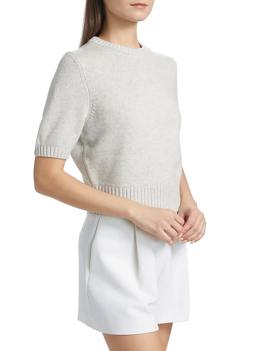 Toccin Women's Elsie Wool-Cashmere Short-Sleeve Sweater | Thumbnail 4 Toccin Women's Elsie Wool-Cashmere Short-Sleeve Sweater | Thumbnail 4