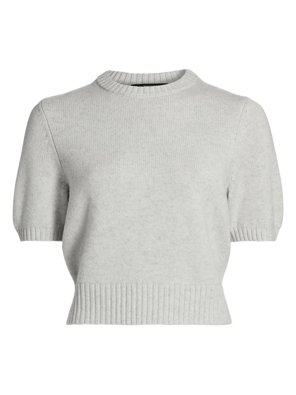 Women's Elsie Wool-Cashmere Short-Sleeve Sweater Women's Elsie Wool-Cashmere Short-Sleeve Sweater