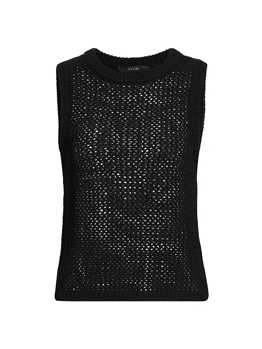 Toccin Women's Estelle Crocheted Cotton Top
