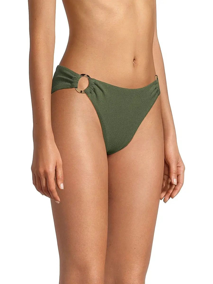 Change of Scenery Women's Ring Trim Textured Bikini Bottom | Thumbnail 4 Change of Scenery Women's Ring Trim Textured Bikini Bottom | Thumbnail 4