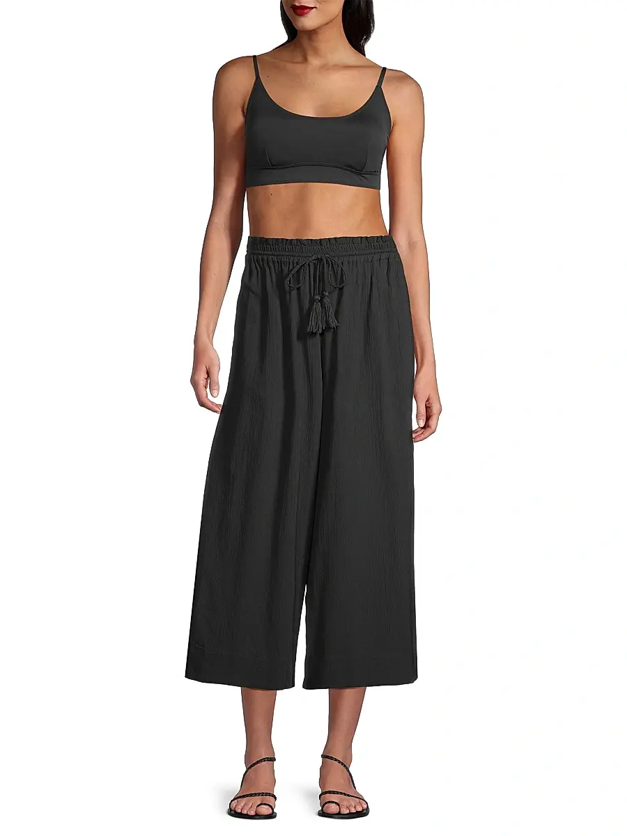 Change of Scenery Women's Brooke Wide-Leg Cotton Drawstring Pants | Thumbnail 2 Change of Scenery Women's Brooke Wide-Leg Cotton Drawstring Pants | Thumbnail 2