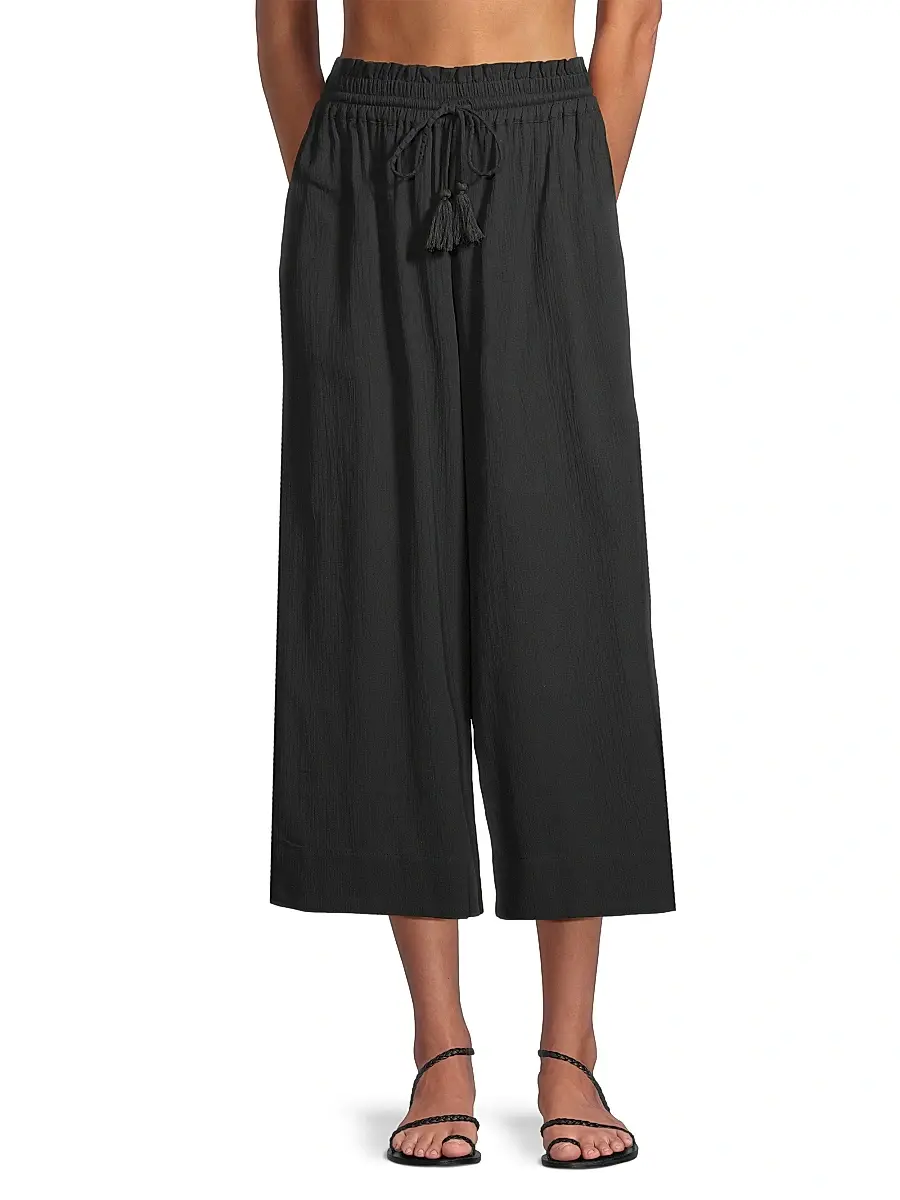 Change of Scenery Women's Brooke Wide-Leg Cotton Drawstring Pants | Thumbnail 3 Change of Scenery Women's Brooke Wide-Leg Cotton Drawstring Pants | Thumbnail 3