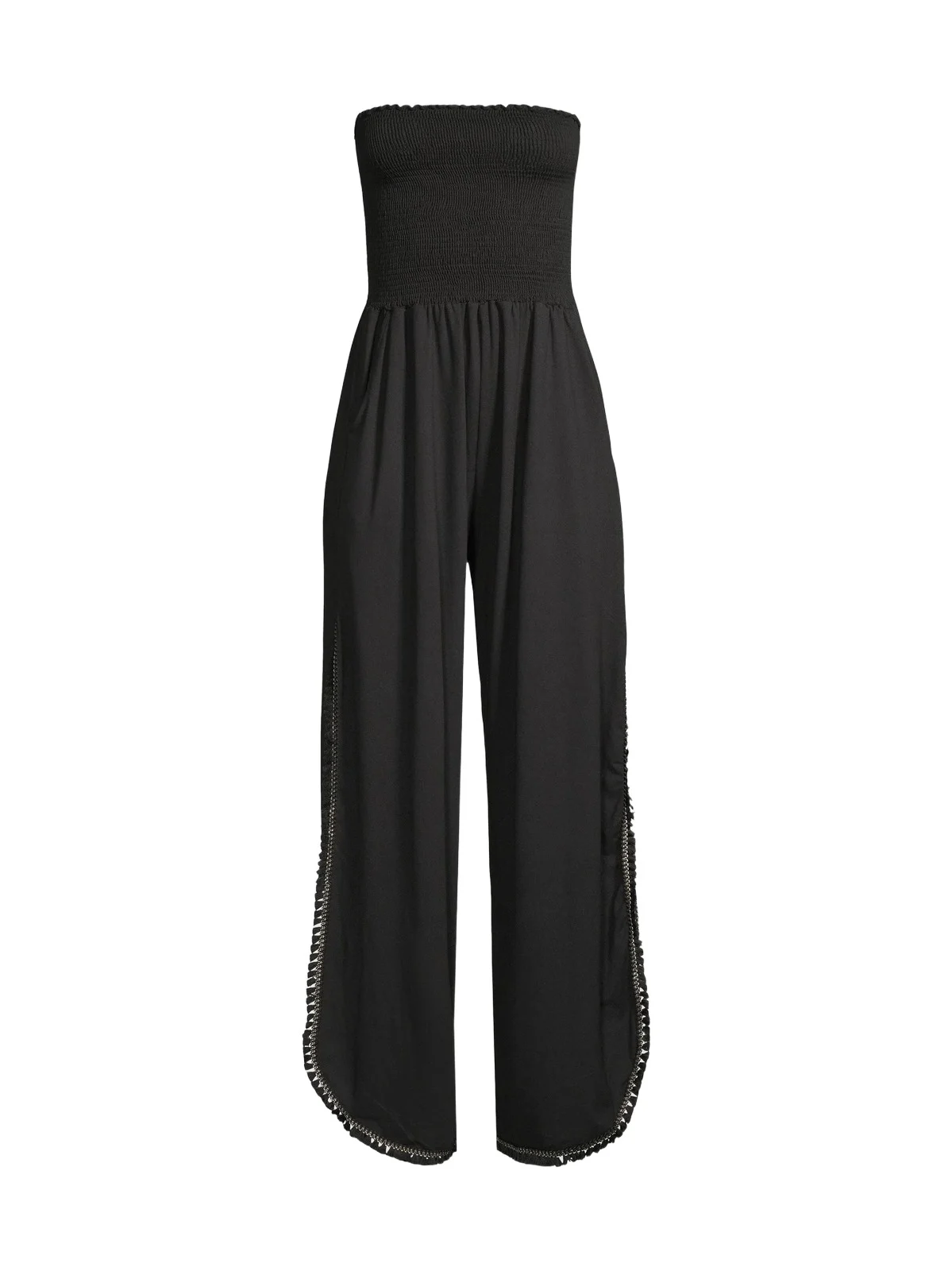 Peixoto Women's Harriet Tassel-Trimmed Smocked Jumpsuit
