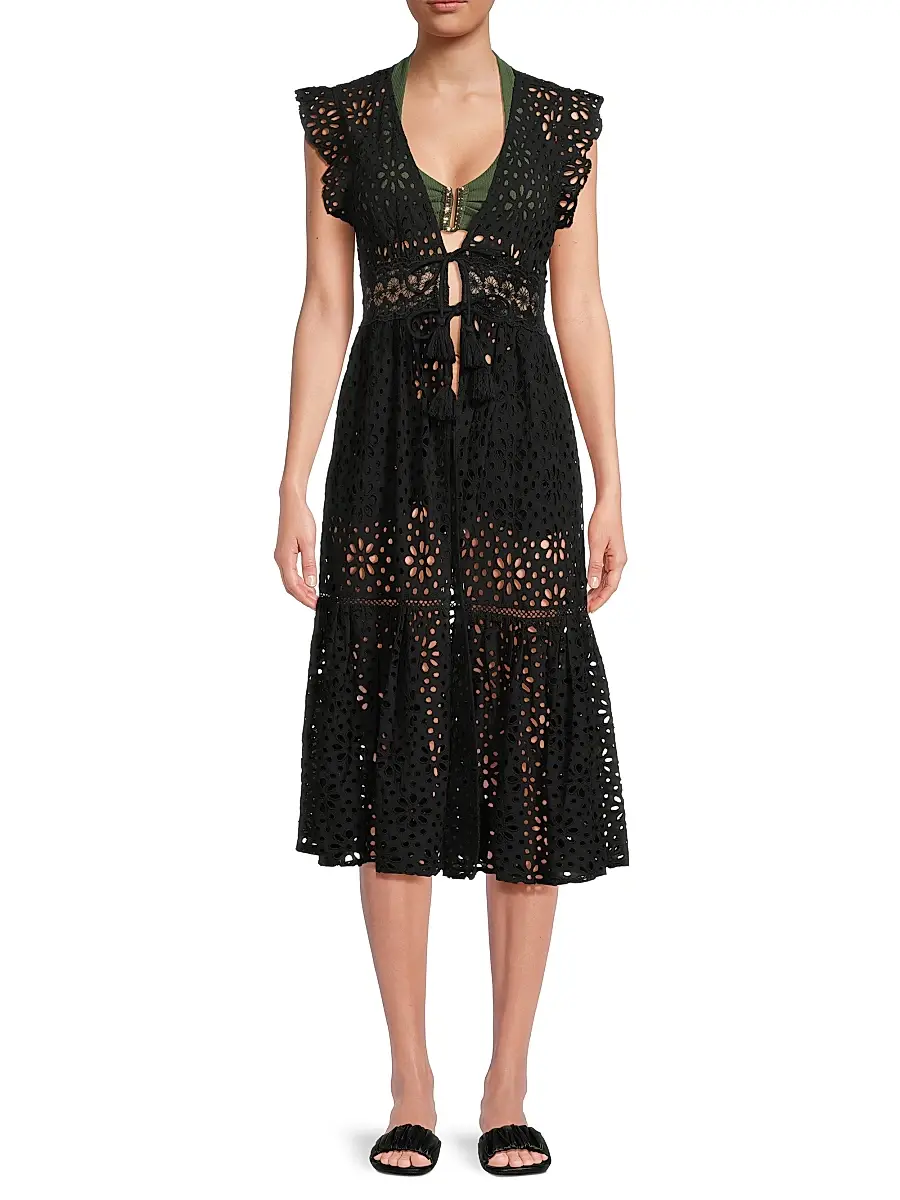 Change of Scenery Women's Lauren Eyelet Cover-Up Dress | Thumbnail 3