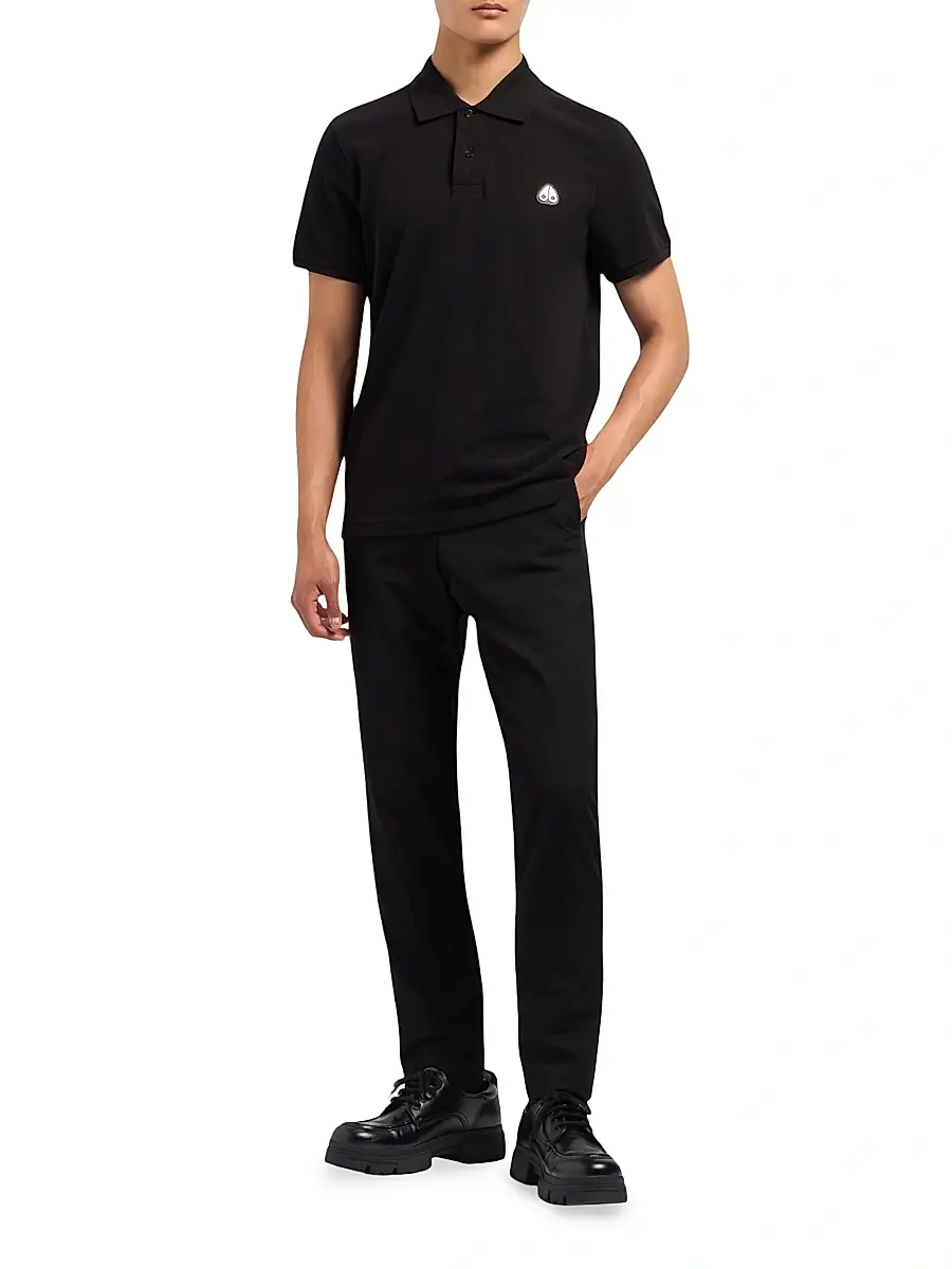 Moose Knuckles Men's Everett Logo Polo Shirt | Thumbnail 2 Moose Knuckles Men's Everett Logo Polo Shirt | Thumbnail 2