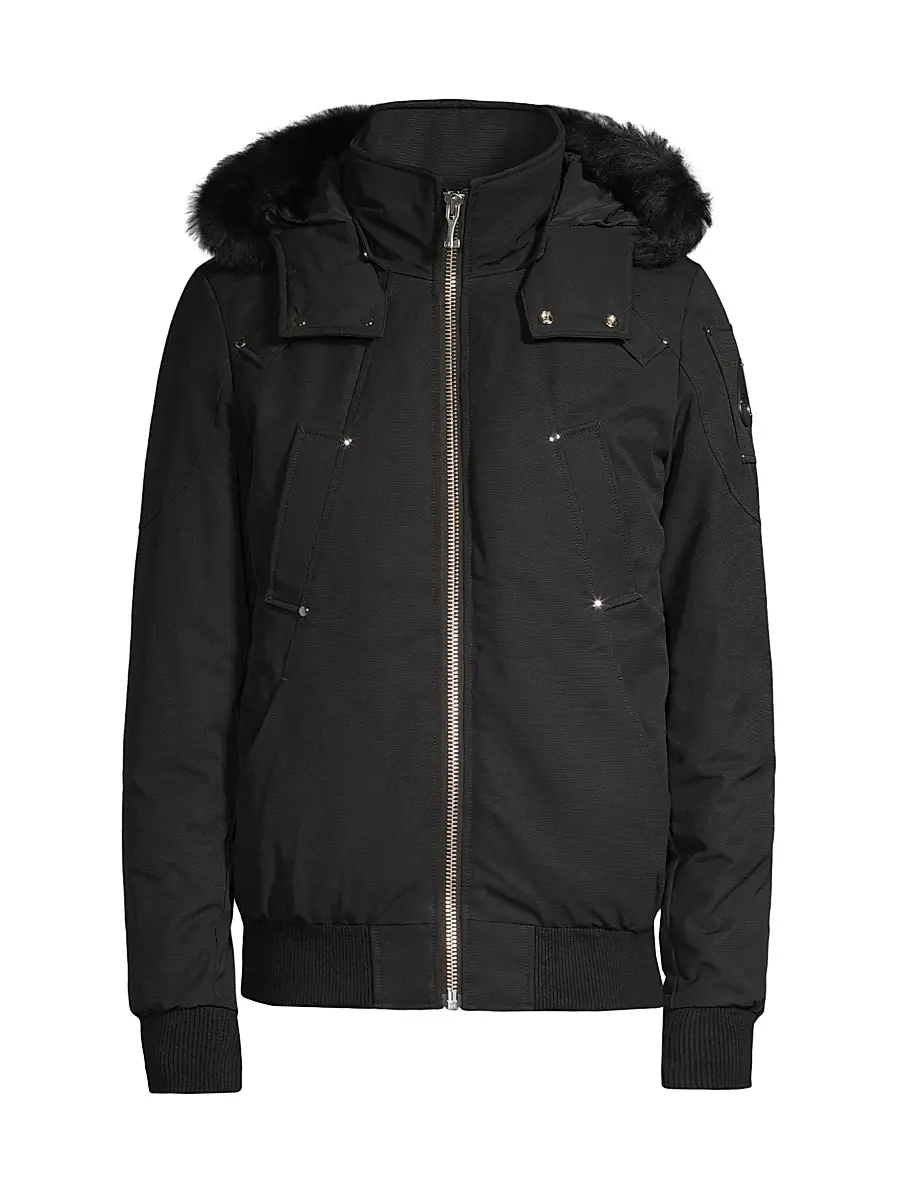 Moose Knuckles Men's Ballistics Bomber Jacket - Black | Image 1 Moose Knuckles Men's Ballistics Bomber Jacket - Black | Image 1