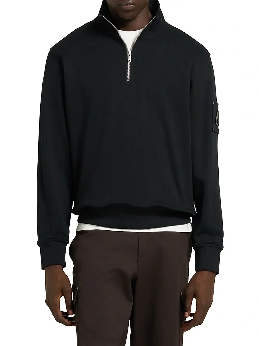 Moose Knuckles Men's Icon Sportswear Hartsfield Cotton Pullover Top | Thumbnail 4