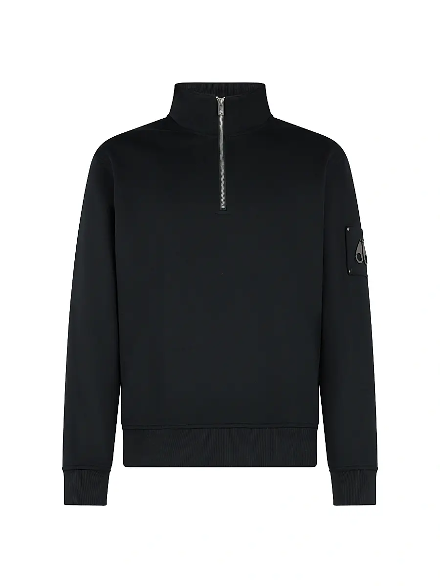 Moose Knuckles Men's Icon Sportswear Hartsfield Cotton Pullover Top | Image 1 Moose Knuckles Men's Icon Sportswear Hartsfield Cotton Pullover Top | Image 1