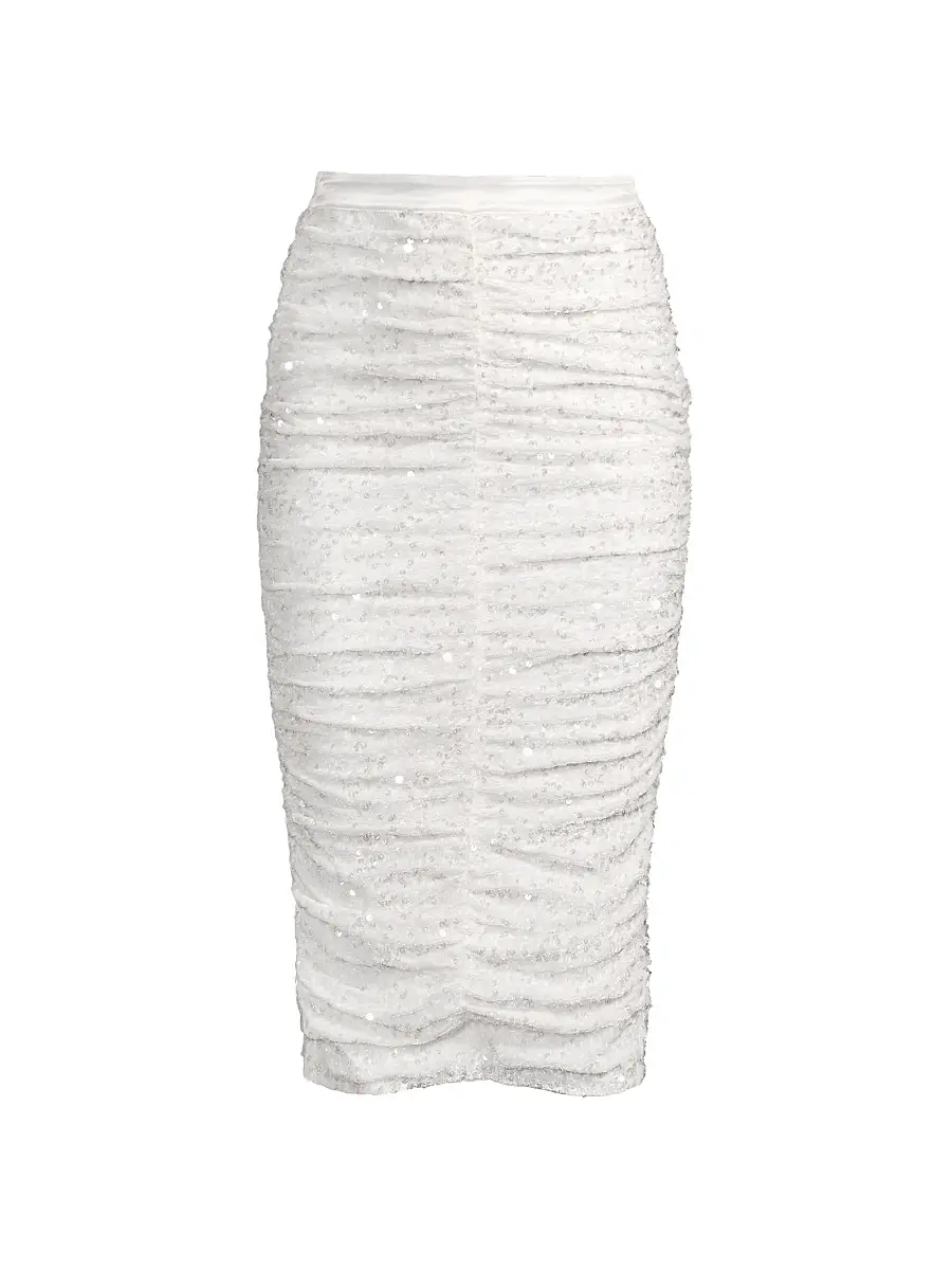 Women's Estrella Sequin Ruched Pencil Skirt Women's Estrella Sequin Ruched Pencil Skirt