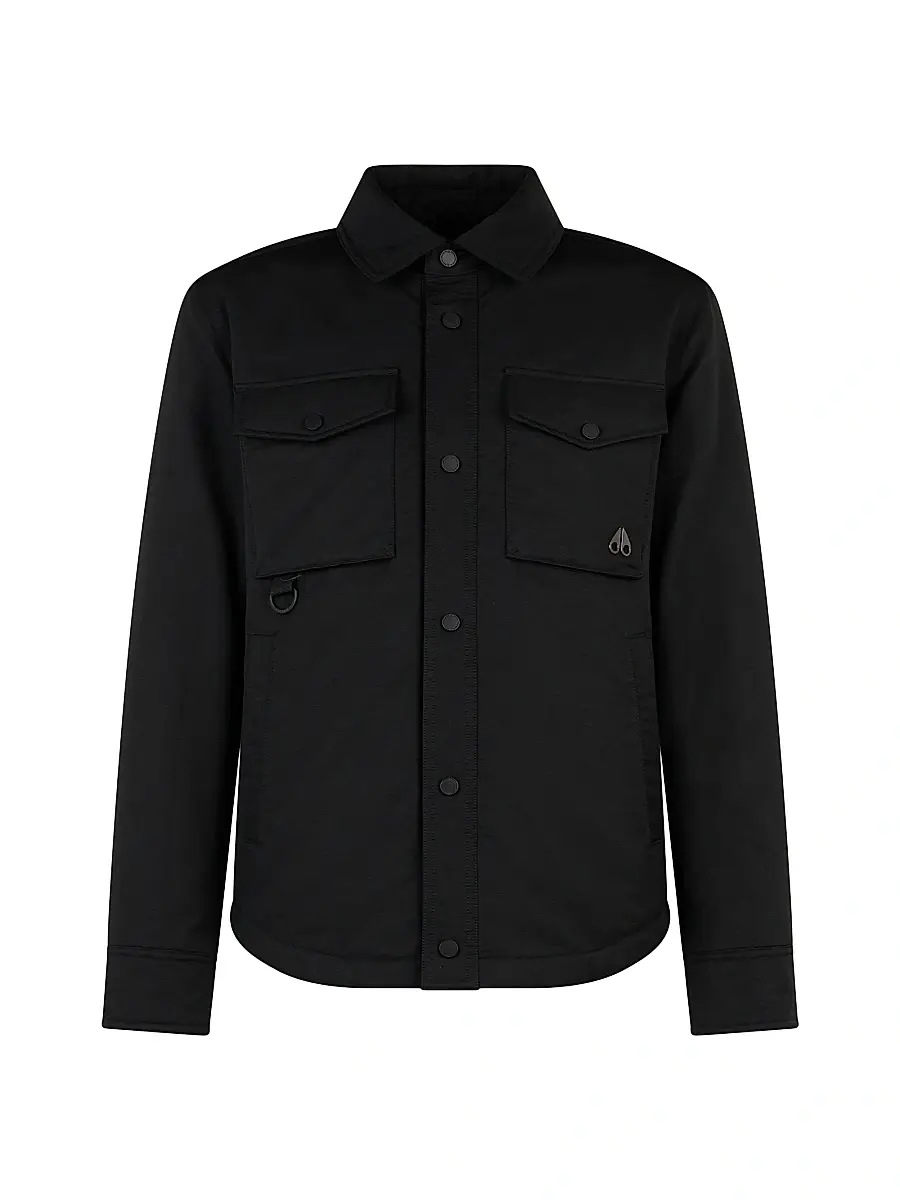 Moose Knuckles Men's West Insulated Shirt Jacket - Black | Image 1 Moose Knuckles Men's West Insulated Shirt Jacket - Black | Image 1