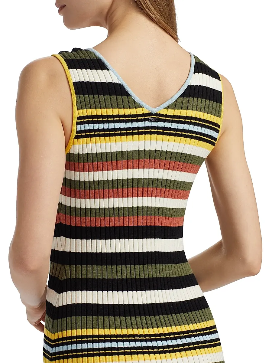 Toccin Women's Bowie Striped V-Neck Midi-Dress | Thumbnail 6 Toccin Women's Bowie Striped V-Neck Midi-Dress | Thumbnail 6