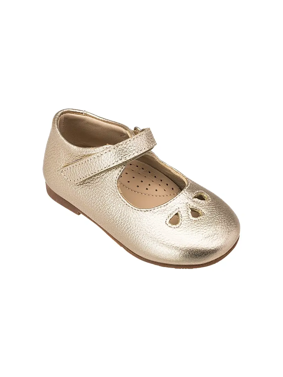 Elephantito Little Girl's & Girl's Rosie Leather Mary Janes - Gold 4 (Child) | Image 1 Elephantito Little Girl's & Girl's Rosie Leather Mary Janes - Gold 4 (Child) | Image 1
