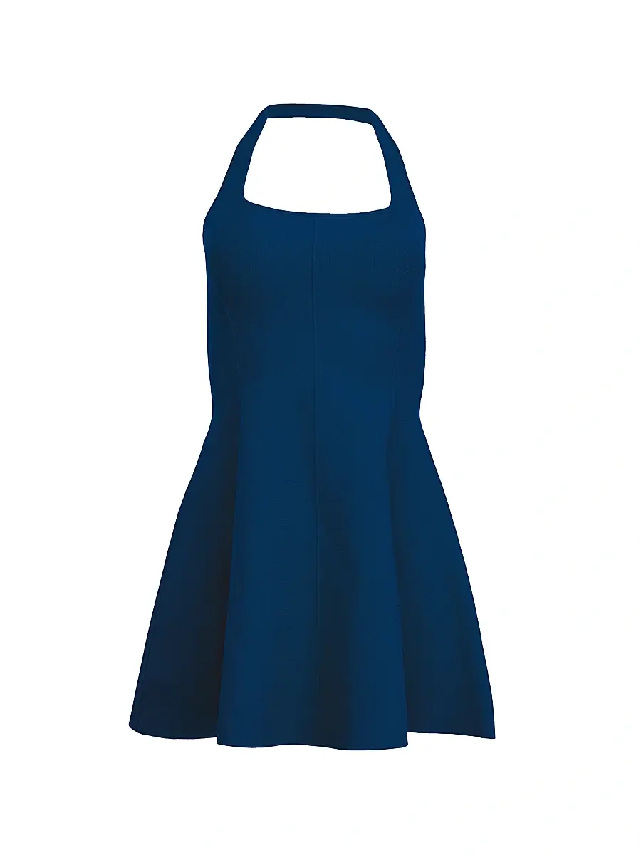 Fleur du Mal Women's Sofia Fit & Flare Minidress - Midnight Navy | Image 1 Fleur du Mal Women's Sofia Fit & Flare Minidress - Midnight Navy | Image 1