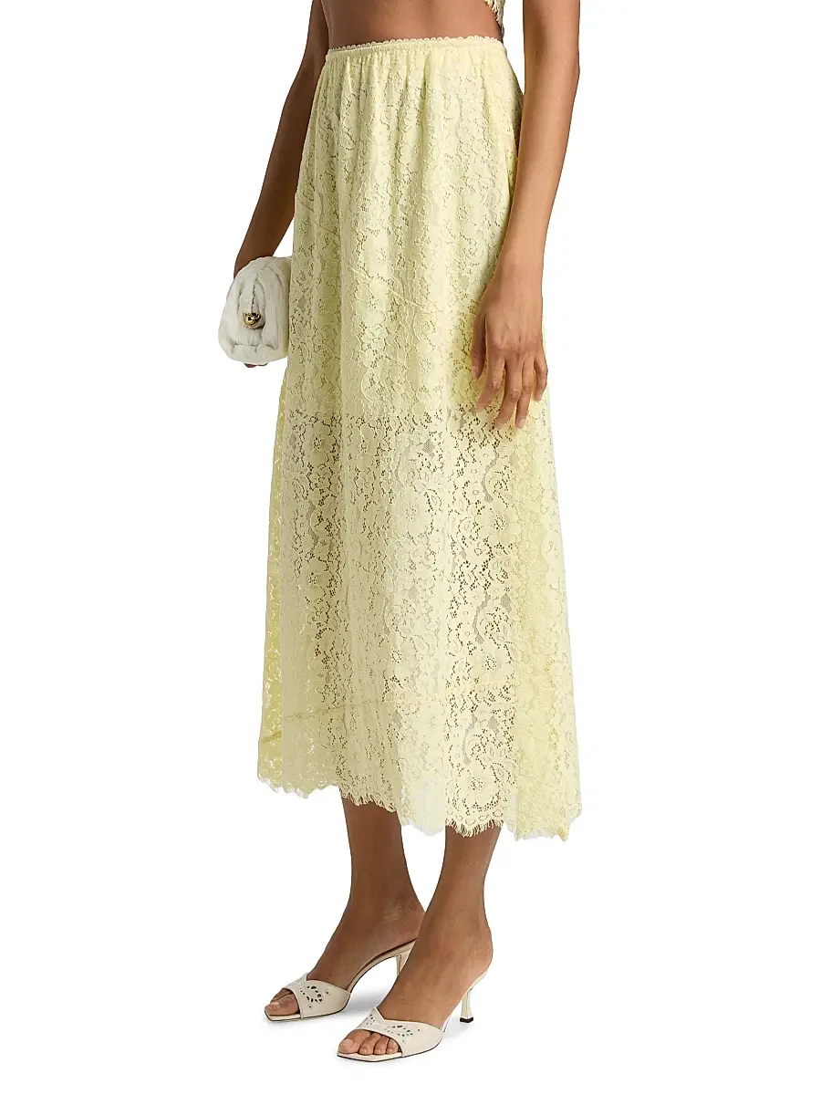 Cami NYC Women's Effie Floral Lace Midi-Skirt | Thumbnail 4 Cami NYC Women's Effie Floral Lace Midi-Skirt | Thumbnail 4
